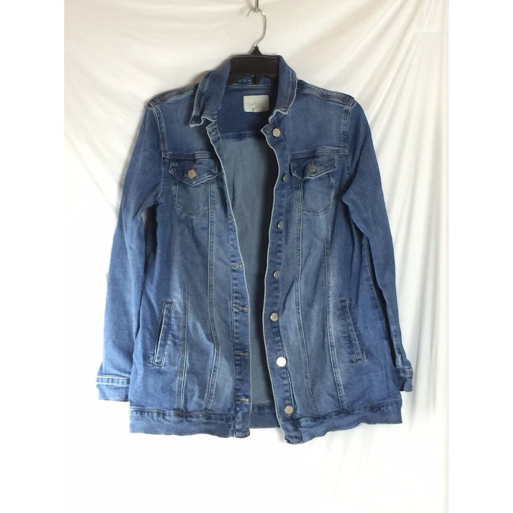 Stitch Fix Women’s Denim Jacket Magnolia Grace Button Up Long SLV Sz M Preowned